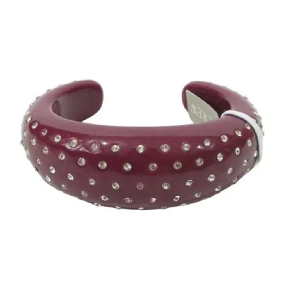 NWT - J CREW Eileen Sparkle Vintage Warm Burgundy Rhinestone Bracelet Size M/L